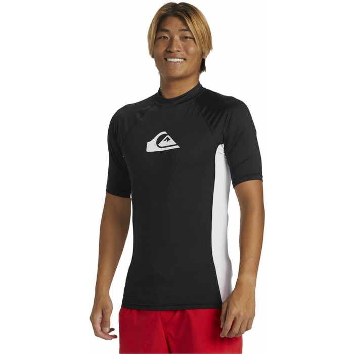 2024 Quiksilver Hombres Everyday Comp UV50 Chaleco De Lycra De Manga Corta AQYWR03141 - Black